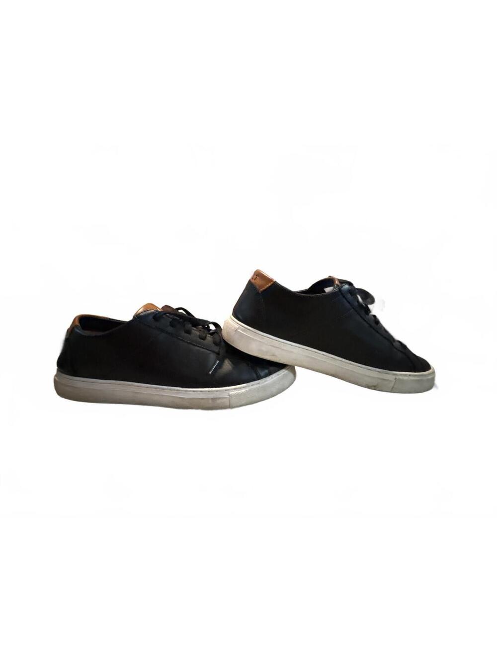 Bylt Premium Leather Sneakers in Black - Men’s Size 11